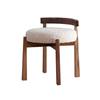 Retro Style Lamb Velvet Makeup Chair Round Stool Designer Dressing Table Chair Home Medium Solid Wood Island Bar Dining Chair