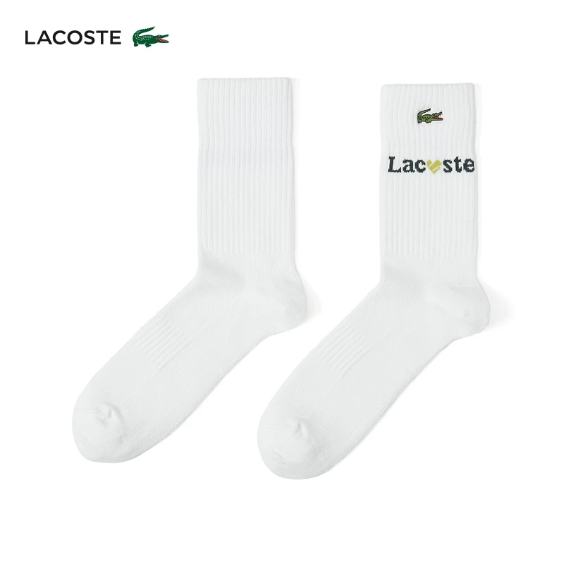 Lacoste French Crocodile Unisex Summer New Elastic Quick-Drying Antibacterial Comfortable Mid-Calf Socks | Ra1061