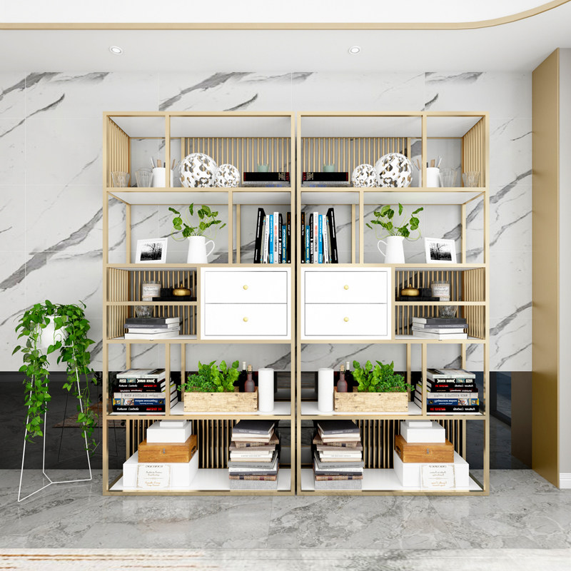 Nordic Bookshelf Art Metro Archives Multi-layer Accessory Light Light Luxury Light Wood Bookcase