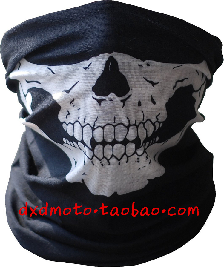 White delivery Skull skull skull Seamless Breathable Sleeve Head Riding Locomotive Moto Bike Outdoor Windproof Face Towel-Taobao
