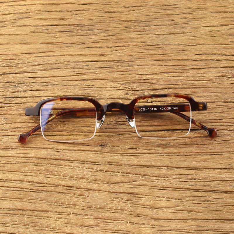 Frame Glasses Meteorological Glasses Frame Men Plate Glasses Frame Semiframe Celluloid 10116