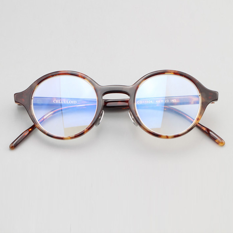 No double Guo Fucheng with the same glasses frame celluloid hand glasses round glasses round glasses 1104