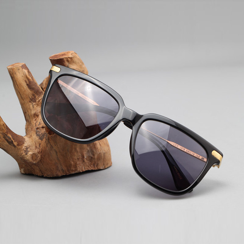 Celluloid sunglasses male retro plates box sunglasses can be matched with myopia sunglasses male and female tide frame 1018 