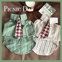 Yuppie Gentleman ~ Pet Clothes Spring West Highland Schnauzer Bear Shirt Teddy Spring Clothes Cat Clothes Spring Summer