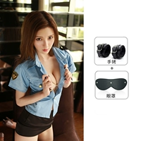 Полиция полиции Бай Чжи+черные наручники+маска для глаз