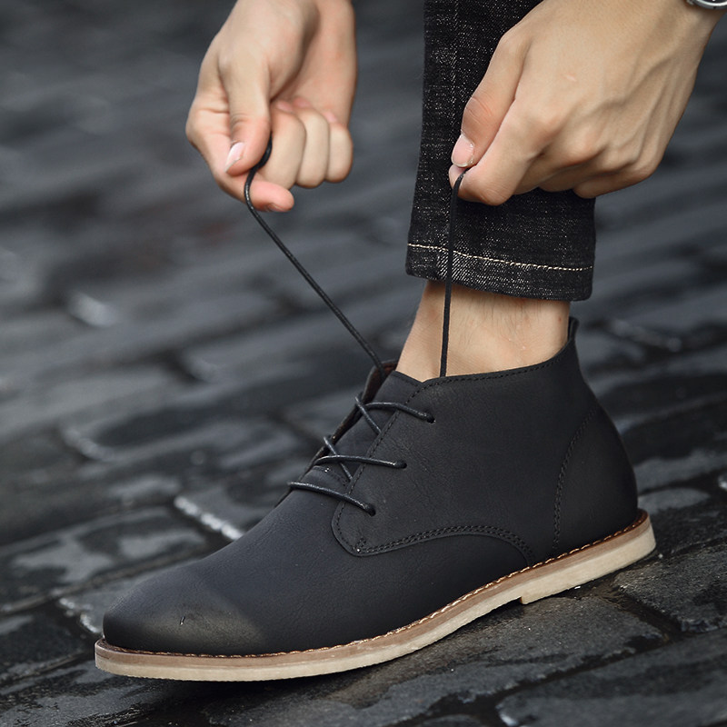 2018 Cecil boots Men's winter gush cotton shoes Teenagers Snowy Boots Retro Tide Martin Boots Ulzzang Men