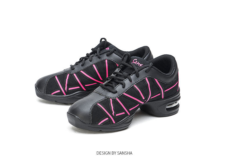 Sansha French Sansha splicing modern dance shoes with bottom air cushion mesh square dance sports dance shoes
