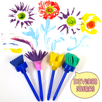 Sponge stamp rubbing stick childrens painting set painting tools kindergarten baby graffiti creative art materials
