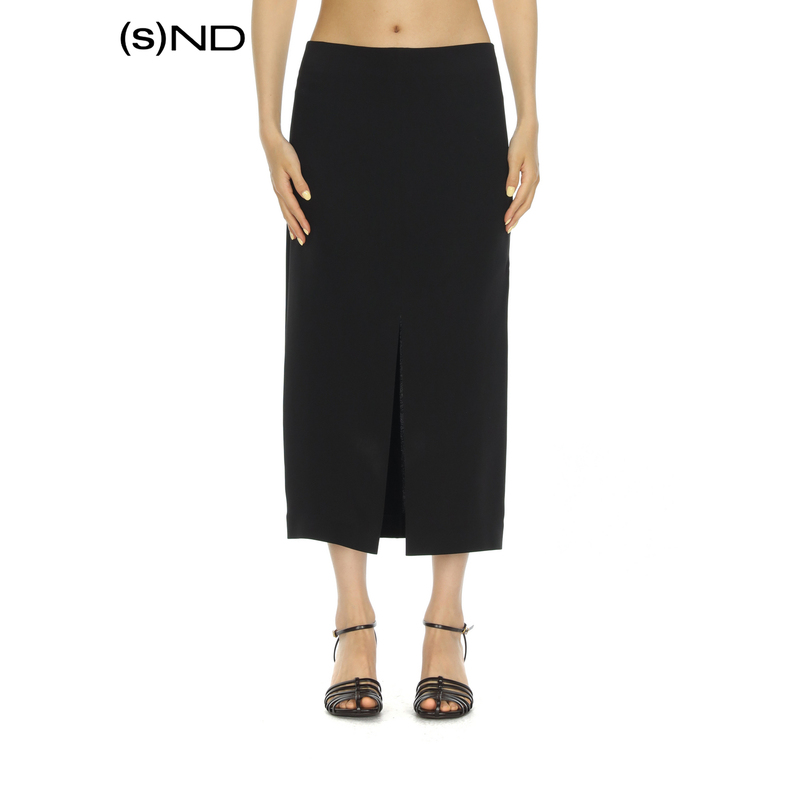 [Carven Designer Brand] Snd Pf26 Cady Hip-Hugging Pencil Skirt for Women