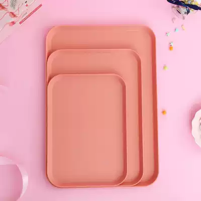 Creative Japanese plate bamboo fiber rectangular tray home large simple Western plate Nordic Tea Cup tray