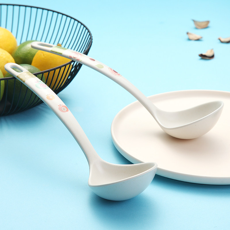 Household bamboo fiber soup spoon porridge spoon creative kitchen cooking spoon fishing spoon porridge small spoon Japanese rice spoon pot spoon