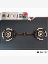 Western engraved mouth bit horse bit mouth bit horse bit copper mouth German star western giant equestrian harness