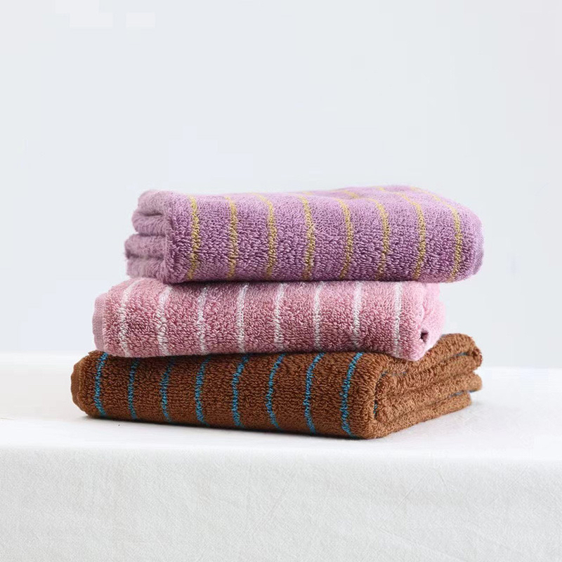 Danish Order Pure Cotton Simple Striped A-Grade Long-Staple Cotton Household Towel/Bath Towel, Skin-Friendly, Absorbent, Lint-Free