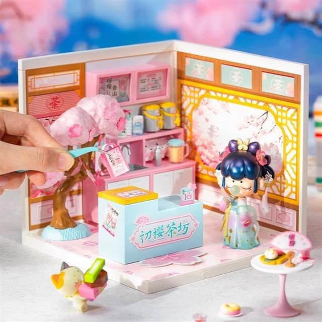 Super World Chuying Teahouse Handmade DIY House Puzzle Lego Building Block Assembling Toy Children's Day Gift
