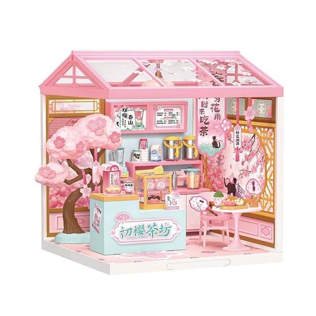 Super World Chuying Teahouse Handmade DIY House Puzzle Lego Building Block Assembling Toy Children's Day Gift