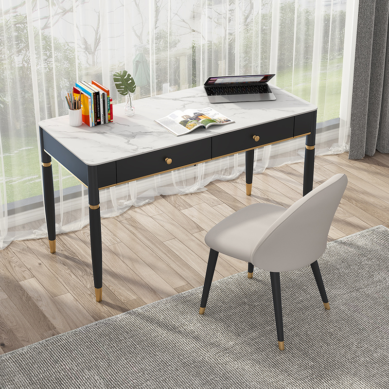 Word board desk simple home student bedroom light luxury modern Nordic minimalist computer desktop rock slab desk