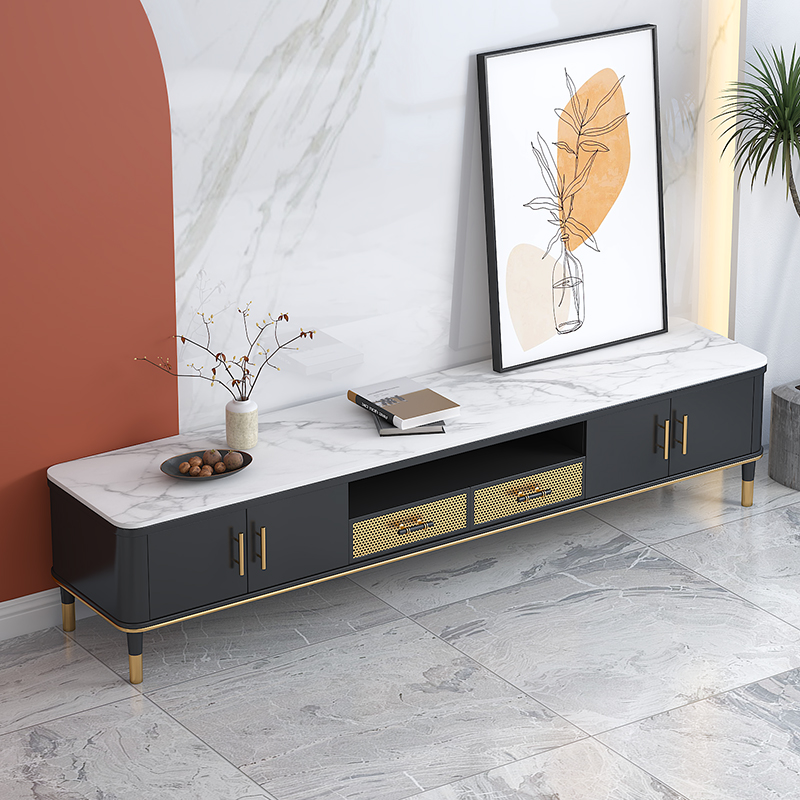 Rockboard TV cabinet Small family Type modern minimalist light lavish bedroom tea table TV cabinet Living room 2021 New