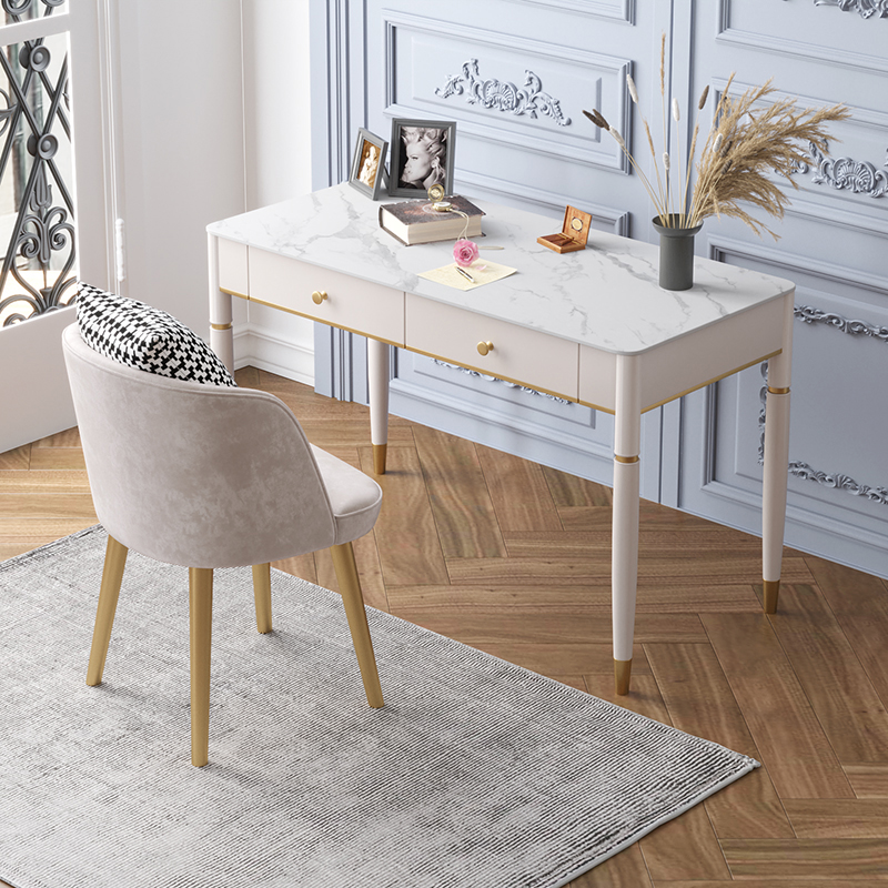 Study desk light luxury modern simple style home learning bedroom writing desk word slate slab computer desk