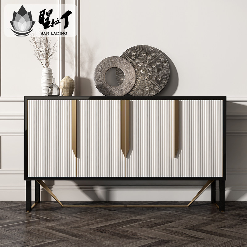 Saint Latin porch cabinet American style foyer decoration cabinet modern dining cabinet light luxury home partition cabinet Italian storage cabinet