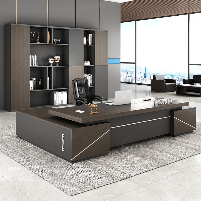 Boss Desk New Chinese Large Class Desk General Manager Table And Chairs Combined Single Office Brief Modern Furniture