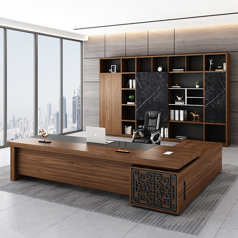 Desk boss desk chair combination simple modern desk office new Chinese boss desk furniture set manager