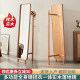 Solid wood dressing mirror wall-mounted self-adhesive full-length mirror household multi-functional clothes hanger coat rack integrated floor fitting mirror