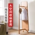 Tất cả các gương gỗ phù hợp gương toàn thân gương thay đồ gương đa chức năng nhà đơn giản hiện đại gió sàn gương gương - Gương gương tròn dây da Gương