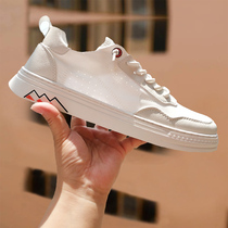 Summer small white shoes mens breathable thin models mens shoes 100 hitch casual shoes with no lacing Korean version white board shoes men