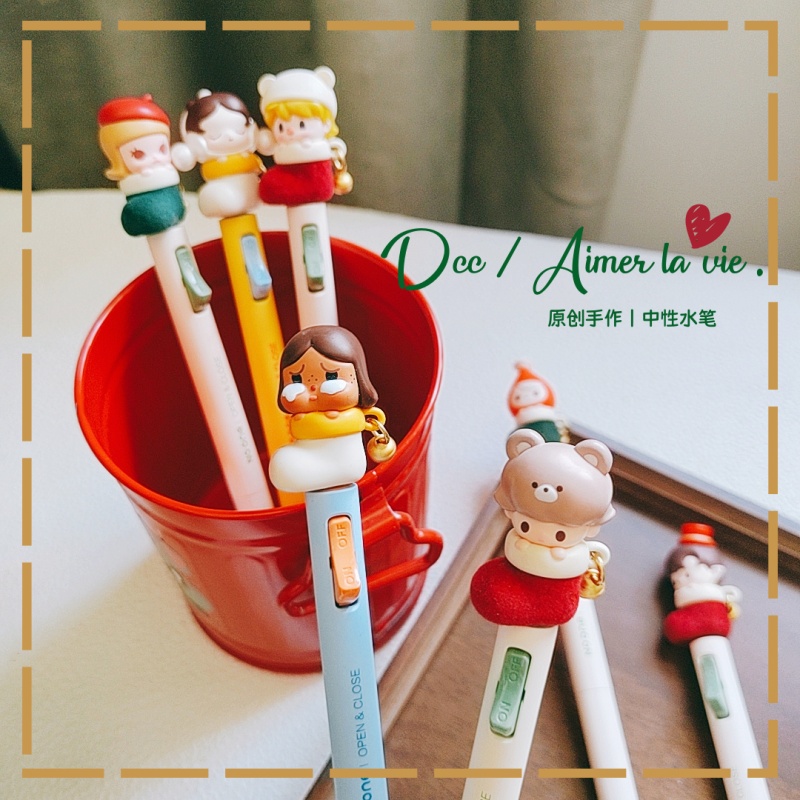 Genuine Bubble Mart Christmas pen with replaceable refill