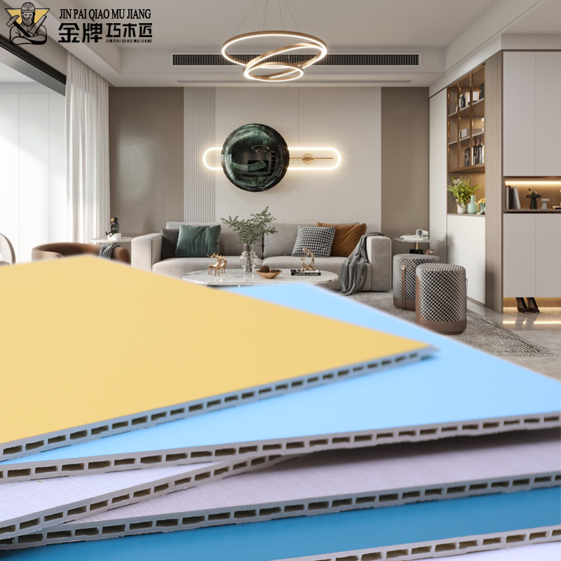 Bamboo and wood fiber integrated wallboard wallboard wood veneer wall lacquer-free gusset PVC plastic wood splicing board