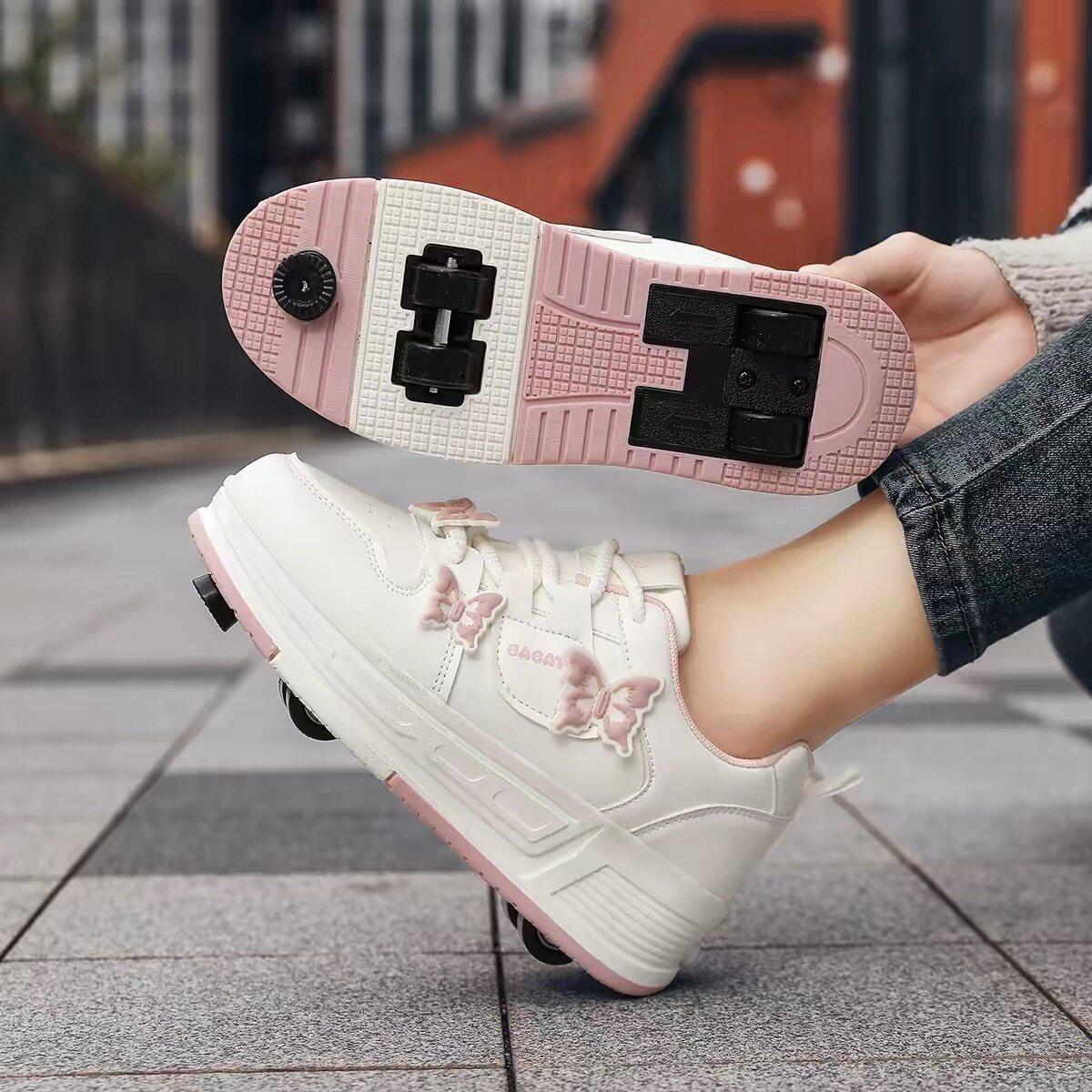Four-Wheel Roller Shoes for Girls 2026 New Model Children's Detachable Roller Skating Sports Shoes Princess Girls Roller Shoes — 8