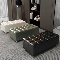 Can sit at the end of the household bed storage stool Clothing store door rectangular storage box storage stool Sofa foot stool
