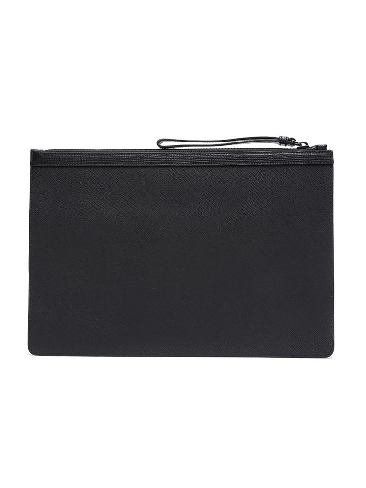 Bally Men's Striped Logo Computer Clutch Bag Bollis Large of