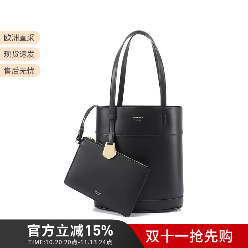 Ferragamo Women's Leather Handbag Tote Bag Mother-Daughter Bag 217533