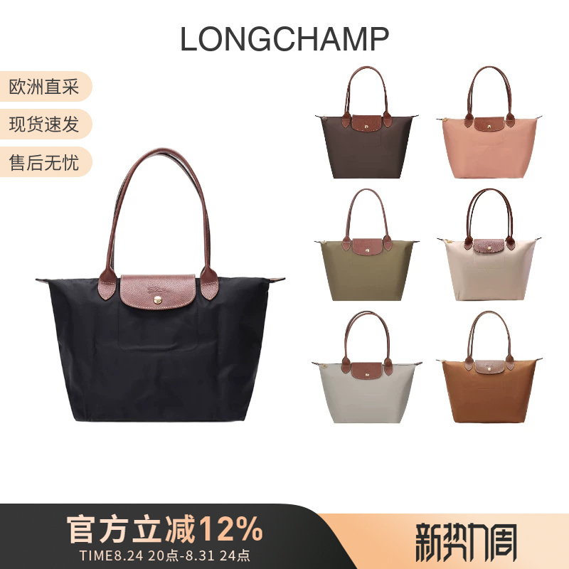 Longchamp New Color Women's Bag Medium Size Long Handle Foldable Handbag Shoulder Computer Bag Dumpling Bag 2605