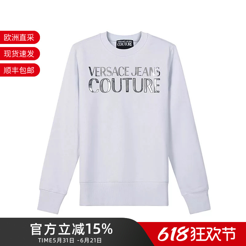 Versace Vjc Women's Cotton Crew Neck Sweatshirt Women's Sweatshirt Couple Style 72Haig01 Cf01G Versace Vjc Women's Cotton Crew Neck Sweatshirt Women's Sweatshirt Couple Style 72Haig01 Cf01G