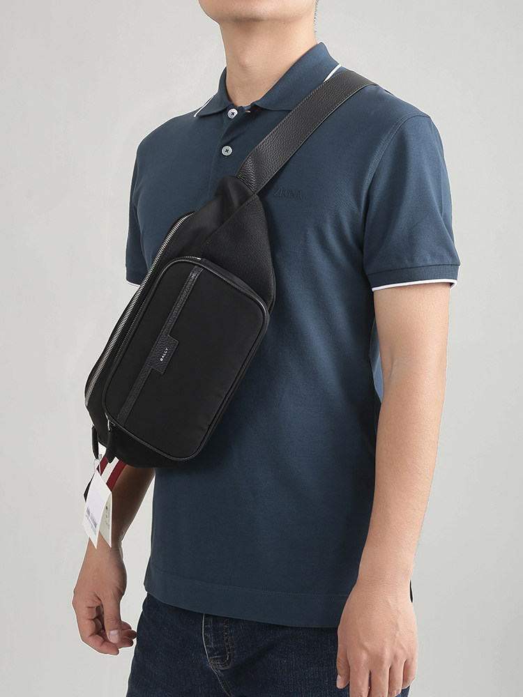 Bally Men's Bag Code Series Fabric Waist Bag Chest Bag Crossbody Bag Code Belt Bag