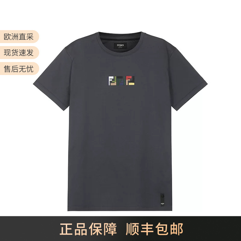 Fendi Summer New Men's Cotton Round Neck Short-Sleeved T-Shirt Fy1319 Au1M