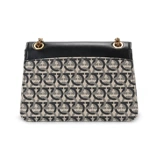 Salvatore Ferragamo Ms. Ferragmu ткань с кожаным ручным кузовом сумка для мессенджера 21h499