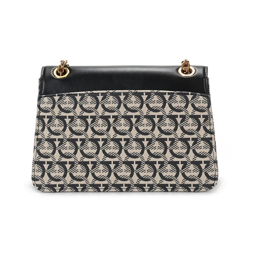 Salvatore Ferragamo Ms. Ferragmu ткань с кожаным ручным кузовом сумка для мессенджера 21h499