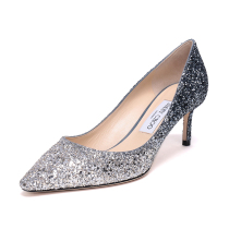 Jimmy Choo Womens Glitter Fabric Heels ROMY 60 BRE