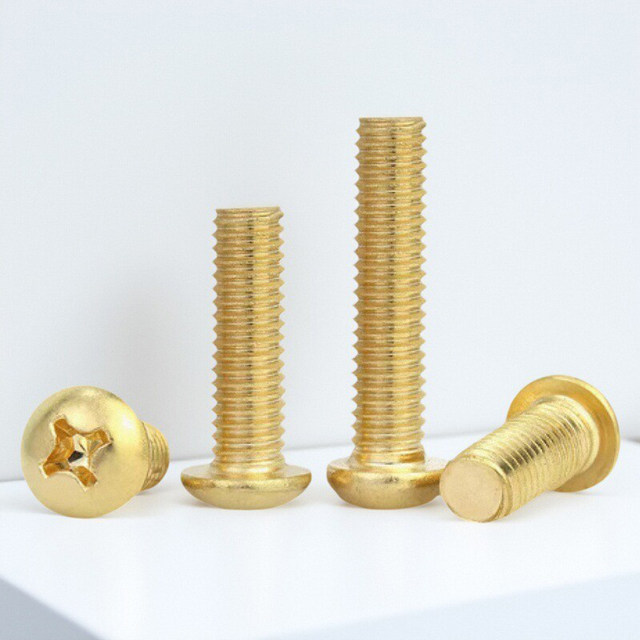 Brass cross round head screw 818 disk head M2M2.5M3M4M5M6M8*x14x18x22x45x50x60