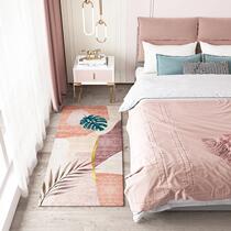 Carpet bedroom girl Nordic bedside carpet Bedroom ins wind bed front floor mat Pink floor mat can sleep and sit