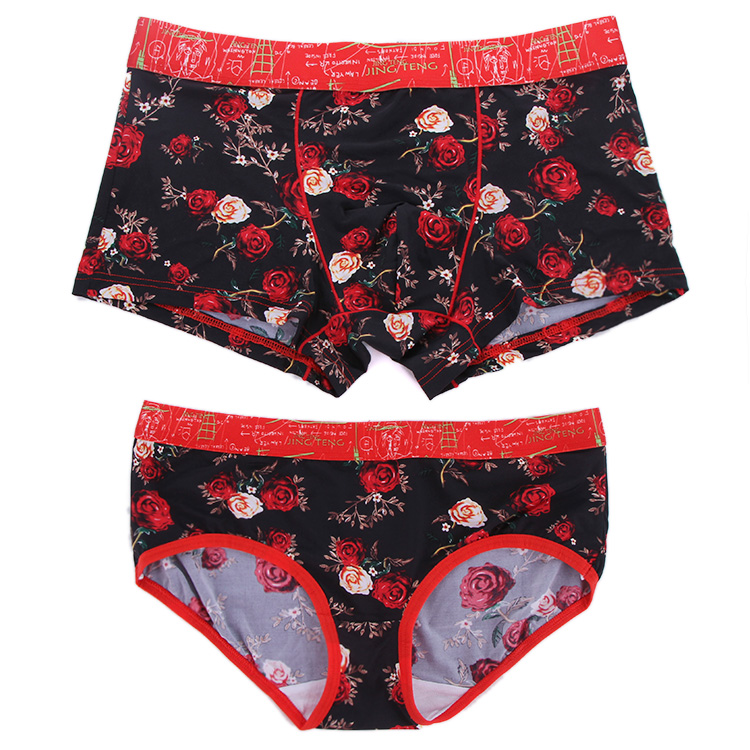 Băng lụa vài đồ lót mềm mượt liền eo thấp thoáng khí gợi cảm nam boxer nữ tam giác sọc phù hợp quan lot nam