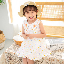 Childrens dress summer sleeveless skirt 2020 new summer girls cotton vest female baby princess dress