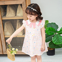 Female baby Foreign skirt 2021 new summer girls flying sleeve dress childrens clothing summer cotton princess dress