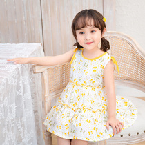 Girl dress cotton summer 2021 new baby girl childrens skirt foreign summer little girl princess dress