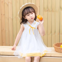 Baby girl sleeveless princess dress summer 2021 new foreign girl dress little girl Summer Childrens skirt