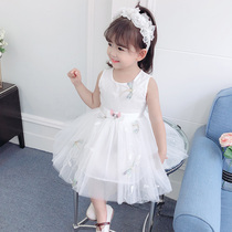 Girl dress 2021 new summer dress childrens skirt foreign girl baby Princess gauze dress little girl puffy dress