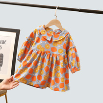 Girls dress autumn 2021 new Korean version of the little girl skirt long sleeve princess dress female baby spring and autumn foreign style